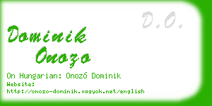 dominik onozo business card