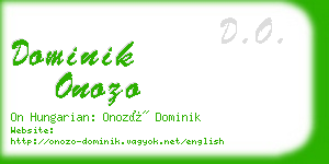 dominik onozo business card